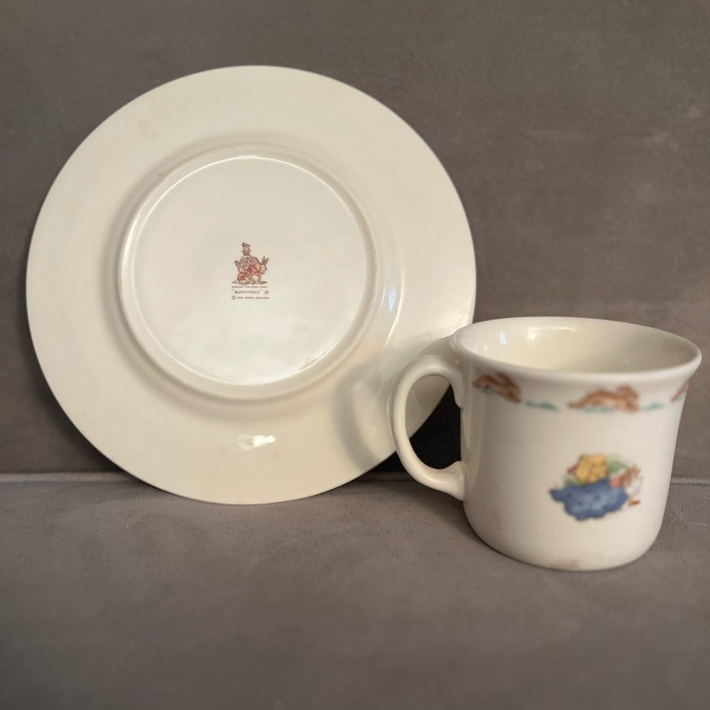 Royal Doulton Bunnykins 2 Piece Vintage Set 1999 English Fine Bone China - Picture 2 of 5